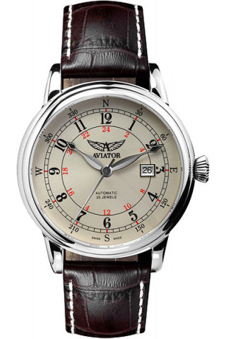 Мужские часы Мужские швейцарские механические наручные часы Aviator V.3.09.0.027.4